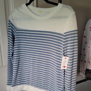 Womens long sleeve striped sweater